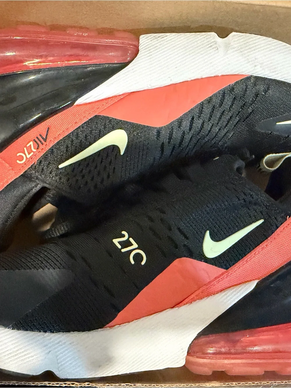 Nike Sneakers Black and Red Interior